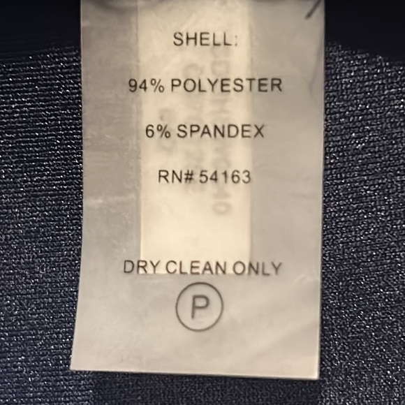 CALVIN Klein A-Line Career Office Dress Dark Navy Gold Button Shoulder Size 8 - Picture 10 of 11